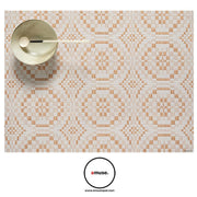 Chilewich: Overshot Woven Vinyl Rectangular Placemats, 14" x 19", Set of 4 Placemat Chilewich Butterscotch 