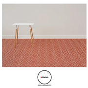 Chilewich: Overshot Paprika Red Woven Vinyl Floor Mats Rugs Chilewich 