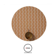 Chilewich: Swing Woven Vinyl Round Placemats, 15", Set of 4 Placemat Chilewich Butterscotch 