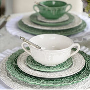 Renaissance Green Two-Handled Soup Bowl, 15 oz. by Arte Italica Dinnerware Arte Italica