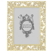 Flora Gold Photo Frame by Olivia Riegel Picture Frames Olivia Riegel 5" x 7" 
