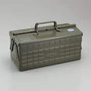 ST-350 Steel Cantilever Storage or Tool Box, 13.8" by Toyo Japan Toyo Japan Green Military 