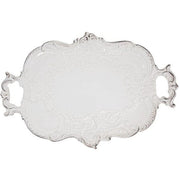 Finezza Antique White Baroque Ceramic Tray with Handles, 17" by Arte Italica Dinnerware Arte Italica 