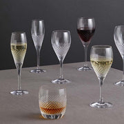 Diamond Mosaic 9.4 oz. Crystal Goblet, Set of 2 by Vera Wang for Wedgwood Glassware Wedgwood 