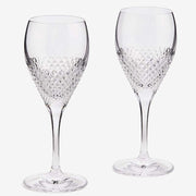 Diamond Mosaic 8.1 oz. Crystal Wine Glass, Set of 2 by Vera Wang for Wedgwood Glassware Wedgwood