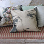 Ellen's Eyes Parchment 20" Square Throw Pillow by John Derian for Designers Guild Throw Pillows Designers Guild 