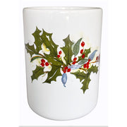 Christmas Holly and Berries Wine Bottle or Utensil Holder by Abbiamo Tutto Dinnerware Abbiamo Tutto 