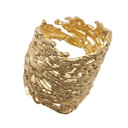 Coral Cuff Brass Napkin Ring, Set of 4 by Kim Seybert Napkin Rings Kim Seybert 