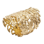 Coral Cuff Brass Napkin Ring, Set of 4 by Kim Seybert Napkin Rings Kim Seybert 