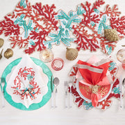 Coral Spray Table Runner, 36.75" by Kim Seybert Table Runners Kim Seybert