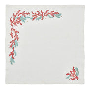 Coral Spray Linen 21" Napkins, Set of 4 by Kim Seybert Napkins Kim Seybert