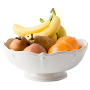 Juliska Berry and Thread Serveware Whitewash Footed Fruit Bowl 3.1 qt./11" with fruit