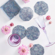 Gem Drink Coasters in Blue, Set of 6 by Kim Seybert Coasters Kim Seybert 