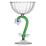 Ichendorf Milano Botanica: Optical Champagne Coupe Glass Bowl, 9.5 oz Lilac