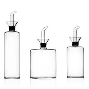 Ichendorf Milano Cilindro Clear Glass Olive Oil and Vinegar Bottle, 16.9 oz.