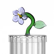 Magnified view of Ichendorf Milano Botanica Glass Optical Box with Lilac Stemmed Flower