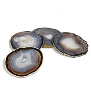 Pedra Agate Multicolor Coasters, Set of 4 by ANNA New York Coasters Anna Smoke 