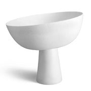 Terra Porcelain Bowl on Stand, Stone by L'Objet Decorative Bowls L'Objet Medium 11.25" 