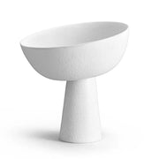 Terra Porcelain Bowl on Stand, Stone by L'Objet Decorative Bowls L'Objet Small 7.75" H 
