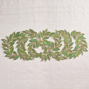 Trellis Green & Gold Table Runner, 39" by Kim Seybert Table Runners Kim Seybert