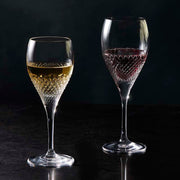 Diamond Mosaic 8.1 oz. Crystal Wine Glass, Set of 2 by Vera Wang for Wedgwood Glassware Wedgwood