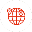 Amusespot promo icon for furniture and home décor company. Amusespot icon for worldwide sourcing for furniture and home décor company.
