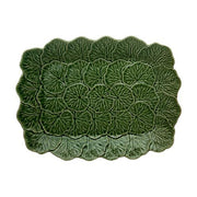 Geranium Relief Platter by Bordallo Pinheiro Serving Tray Bordallo Pinheiro Green 