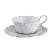 Rua Nova Tea Cup & Saucer by Bordallo Pinheiro Coffee & Tea Bordallo Pinheiro Antique White