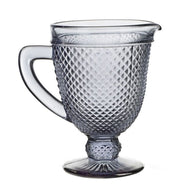 Bicos Grey Glass Pitcher, 33.8 oz. by Vista Alegre FINAL STOCK Pitchers & Carafes Vista Alegre