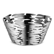 Barket Round Fruit or Bread Basket, Large, 8.25" by Alessi Fruit Bowl Alessi Stainless Steel 