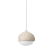 Terho Pendant Lamp, Medium, 9.4" by Maija Puoskari for Mater Lighting Mater Natural Matte Lacquered - White Opal Glass