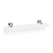 Classic CLA80 Wall-Mounted 31.5" Opal White Glass Shelf by Decor Walther Decor Walther Chrome 