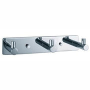 Basic HAK3 Wall-Mounted Three Towel or Coat Hook by Decor Walther Robe Hooks Decor Walther Chrome 