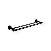 Basic HTD65 Wall-Mounted Double Towel Rack, 25.6" by Decor Walther Towel Racks & Holders Decor Walther Black Matte 