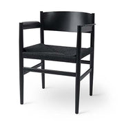 Nestor Chair, Armchair by Tom Stepp for Mater Furniture Mater Black Beech - Black Paper Cord Seat 