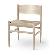 Nestor Chair, Sidechair by Tom Stepp for Mater Furniture Mater Matte Lacquered Oak - Natural Paper Cord Seat 