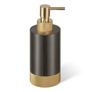 Club SSP1 Liquid Soap Dispenser with Milled Base by Decor Walther Decor Walther Dark Bronze/Gold Matte 