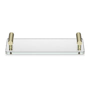 Club BAR TAB 13" Bathroom Accessory Tray by Decor Walther Decor Walther Gold Matte/Clear Glass 