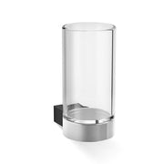 Club WMG Wall-Mounted Tumbler or Toothbrush Holder with Milled Base by Decor Walther Decor Walther Plain Black Matte