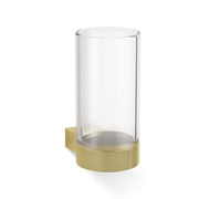 Club WMG Wall-Mounted Tumbler or Toothbrush Holder with Milled Base by Decor Walther Decor Walther Plain Matte Gold