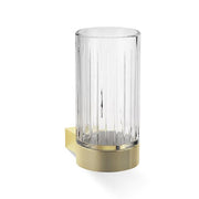 Club WMG Wall-Mounted Tumbler or Toothbrush Holder with Milled Base by Decor Walther Decor Walther Cut Gold
