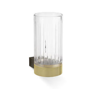 Club WMG Wall-Mounted Tumbler or Toothbrush Holder with Milled Base by Decor Walther Decor Walther Cut Bronze