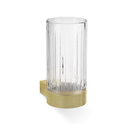 Club WMG Wall-Mounted Tumbler or Toothbrush Holder with Milled Base by Decor Walther Decor Walther Cut Matte Gold