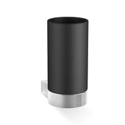 Club WMG Wall-Mounted Tumbler or Toothbrush Holder with Milled Base by Decor Walther Decor Walther Black Matte Chrome