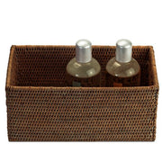 Basket UTB Rattan 12.2" Rectangular Open Box by Decor Walther Decor Walther Dark Rattan
