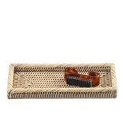 Basket KS Rattan 9.3" x 4.5" Rectangular Tray by Decor Walther Decor Walther Light Rattan