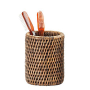 Basket BER Rattan 4.1" Toothbrush or Accessory Holder by Decor Walther Decor Walther Dark Rattan 