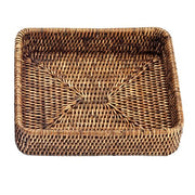 Basket TAB1 Rattan 7.1" Square Tray by Decor Walther Decor Walther Dark Rattan
