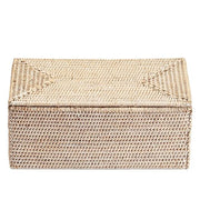 Basket UTBMD Rattan 11.8" Rectangular Box with Lid by Decor Walther Decor Walther Light Rattan