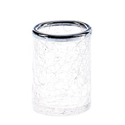 Crack BER Glass Tumbler or Toothbrush Holder by Decor Walther Decor Walther Chrome 